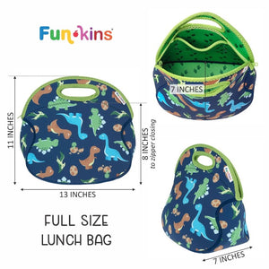 funkins washable insulated small lunch bag in  llamas print