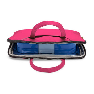 Yumbox poche insulated lunch bag sleeve with handles in fuchsia color