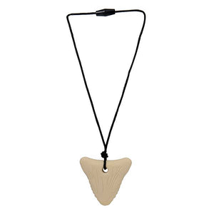 red shark tooth juniorbeads pendant necklace from chewbeads with safety clasp measures 20 inches