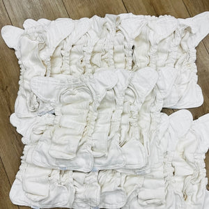 19-Pack Esembly Size 2 Inners Plus 8 Shells, Fitted Diapers, Gently Used
