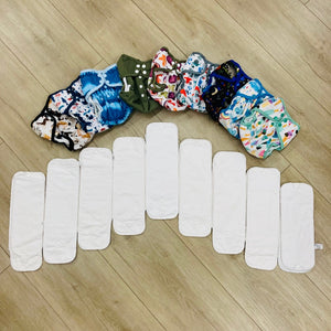 Thirsties One-Size Pocket Diapers , 9-Pack, Gently Used
