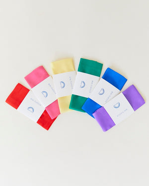 Sarah's Silks brand mini playsilks in assorted colors