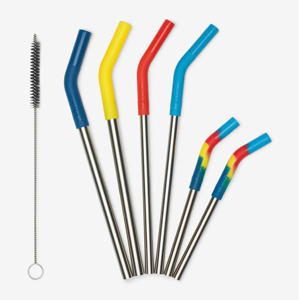 Shop Silicone Straws + Cleaning Brush