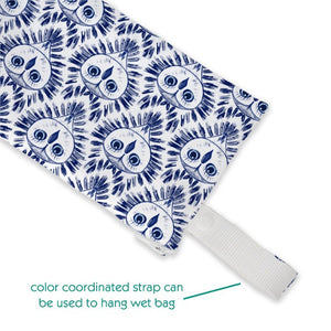 thirsties clutch wet bags measure 10.5”W X 5.5”H and are made in the USA