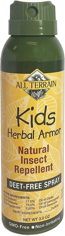 all terrain herbal armor natural insect repellent in a 3 oz spray bottle is deep free