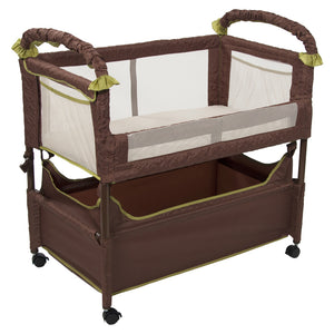 Clear-Vue™ Co-Sleeper® and Bassinet in grey color