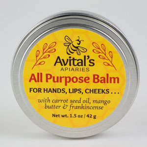avital apiaries all purpose balm for hands, lips, and cheeks
