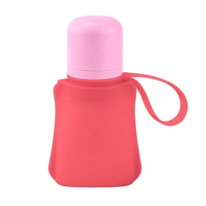sip and straw pockets in aqua can function as a sippy cup, straw cup, breastmilk storage contain, food pouch, and more!