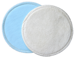 Bamboobies Nursing Pads Sample Pack, contains 1 pair of overnight, 1 pair of regular pads, made in the USA