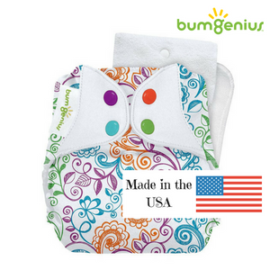 bumGenius brand Original 5.0 Pocket Cloth Diaper, made in the usa, adjustable sizing