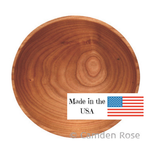 Cherry wooden toddler bowl by Camden Rose, made in the USA