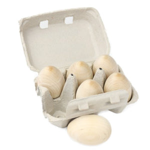 Camden Rose Good Wood Eggs are made of birch wood and made in the USA