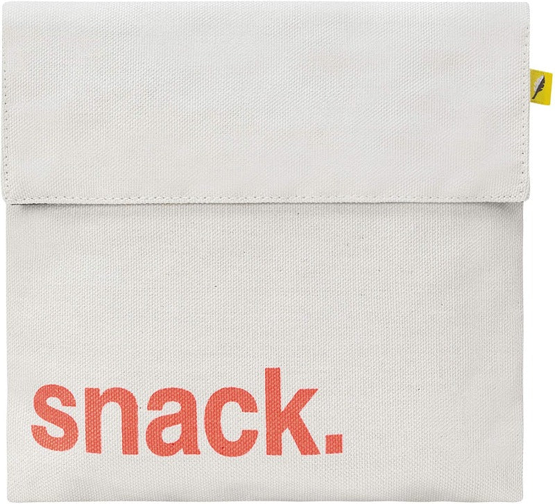 fluf snack sack, made from organic and reusable materials with cherry  design