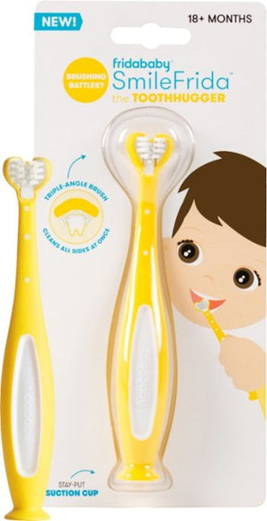 smilefrida tooth hugger toothbrush in yellow