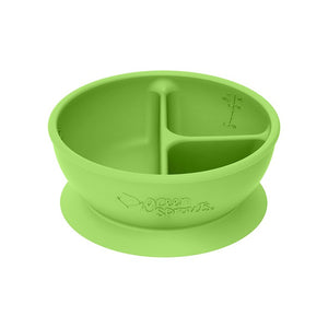 aqua colored green sprouts learning bowl with suction cup bottom and three sections