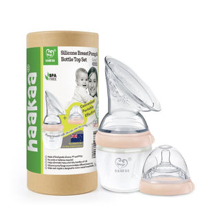 haakaa generation 3 silicone breast pump and bottle set  