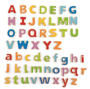Hape ABC Magnetic wooden letters, upper and lower case in a rainbow of colors