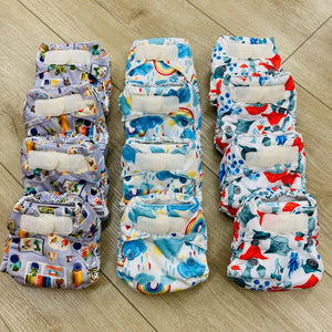 12-Pack Thirsties Natural Newborn All-in-One Diapers, Gently Used