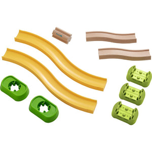 Haba Kullerbü Ramps and Friends assembly option to extend play with your set