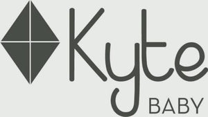 Kyte baby bamboo sleep bag in aqua with company logo