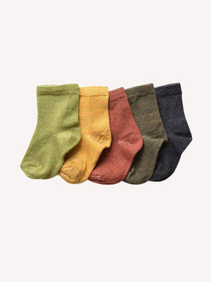 nui infant wool socks five pack of colors