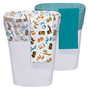 Planet Wise diaper pail liners measure 27" x 27" the equivalent of a 13 gallon kitchen trash bag and are made in USA