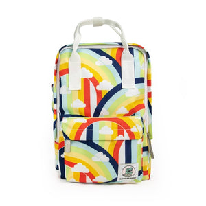 sleep no more backpack in somewhere over the rainbow print