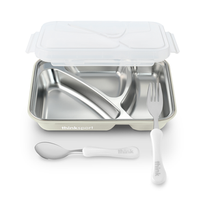 thinksport go2 3 compartment lunch container in white