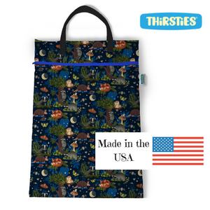 Thirsties Hanging Wet Bag, nightlife print, made in the usa
