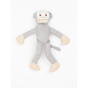 under the nile lovey stuffed monkey toy is grey