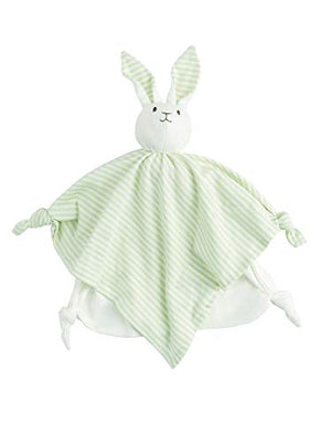 Under the Nile Organic Cotton Bunny Blanket Lovey shown in grey stripe