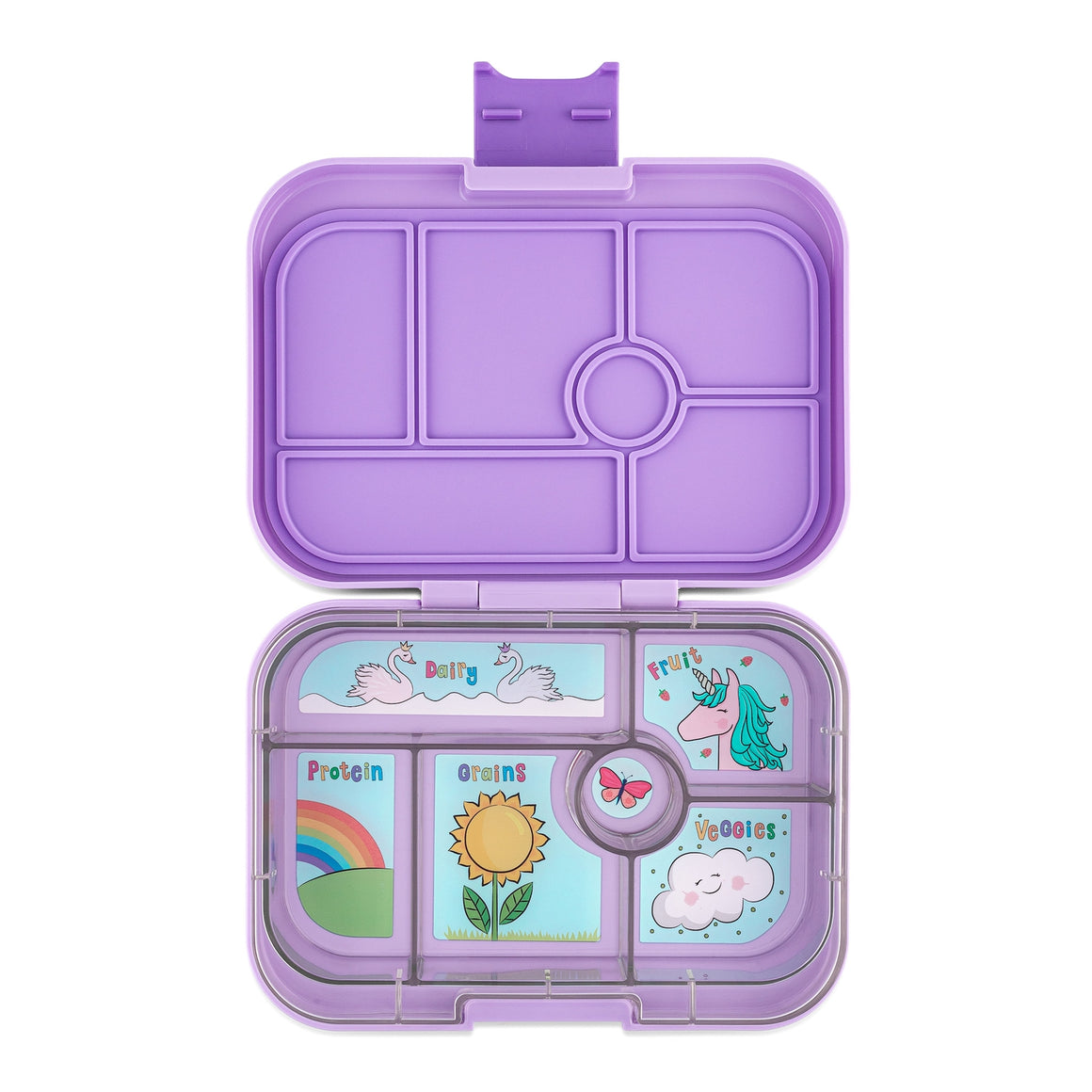 Yumbox tapas 5 compartment bento box in antibes blue color