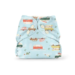 Esembly Cloth Diaper Cover Outer shown in 2024 limited edition Sara Boccaccini Meadows botanic garden floral print