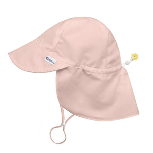 green sprouts sun flap hat made from recycled polyesters, shown in aqua color