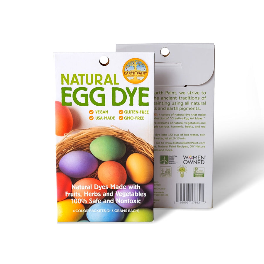 Natural egg dying kit for easter, made by natural earth paint brand, box shown on white background