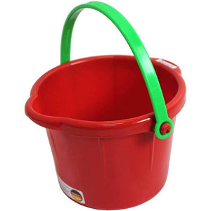 Spielstabil 1.5 liter sand and snow bucket, shown in blue, made in Germany