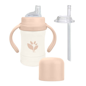 green sprouts sip & straw sippy cup, sprout ware line, shown in spice color, cream