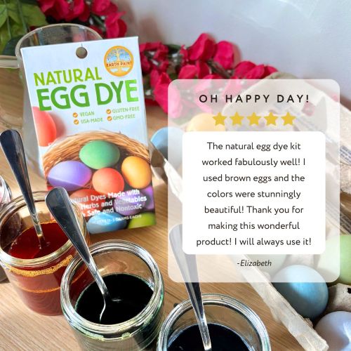 Natural egg dying kit for easter, made by natural earth paint brand, box shown on white background