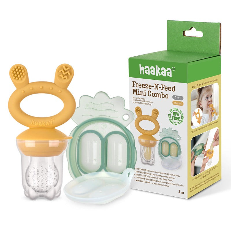 Haakaa Silicone Freeze-N-Feed Mini Combo Feeder Teether