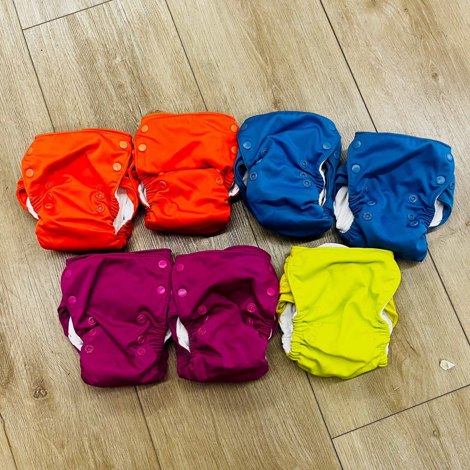 7-Pack GroVia One-Size All-in-One Diapers, Gently Used