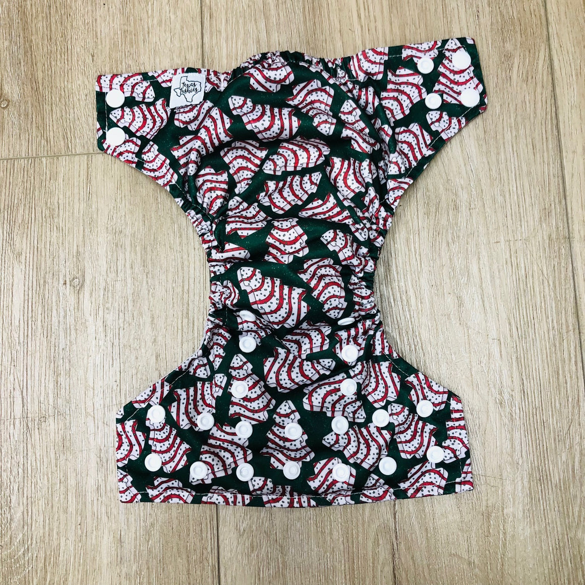 2-Pack, HOLIDAY PRINTS Texas Tushies Newborn All-in-One Diaper, Gently Used