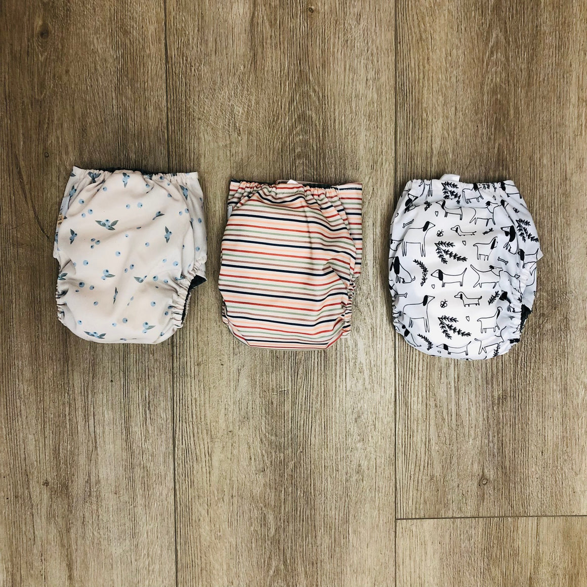 3-Pack La Petite Ourse Newborn All-in-One Diapers, Gently Used