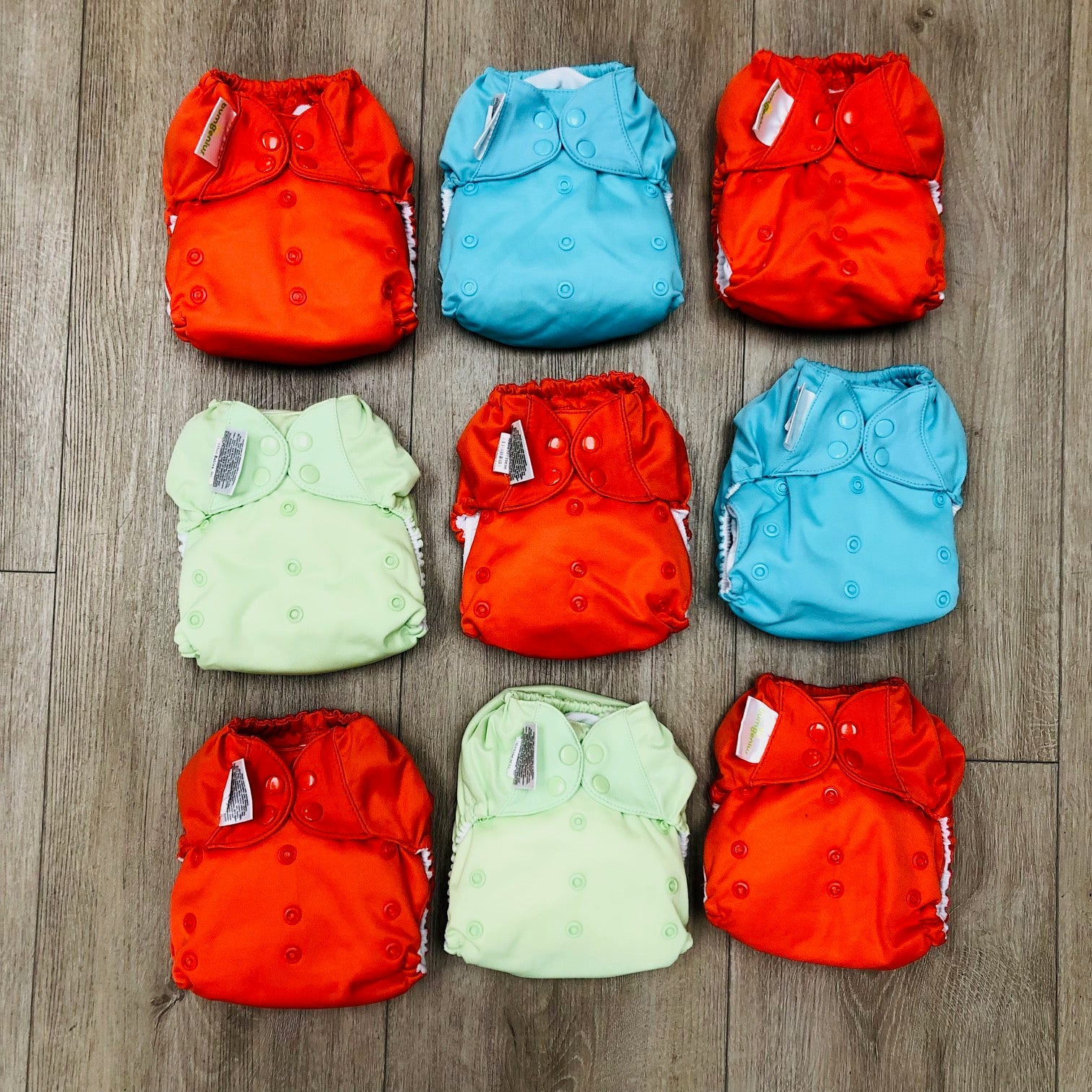 bumGenius Freetime, 9-Pack, Gently Used