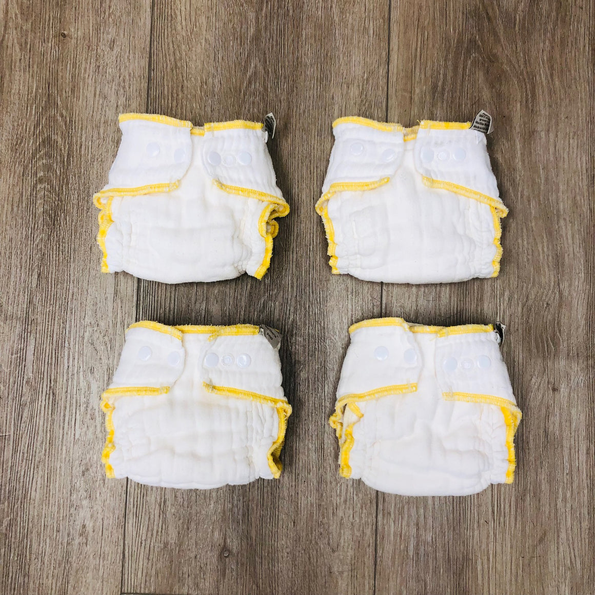 Organic Clotheez Small Workhorse Fitteds, Snap Closure, 4-Pack, Gently Used