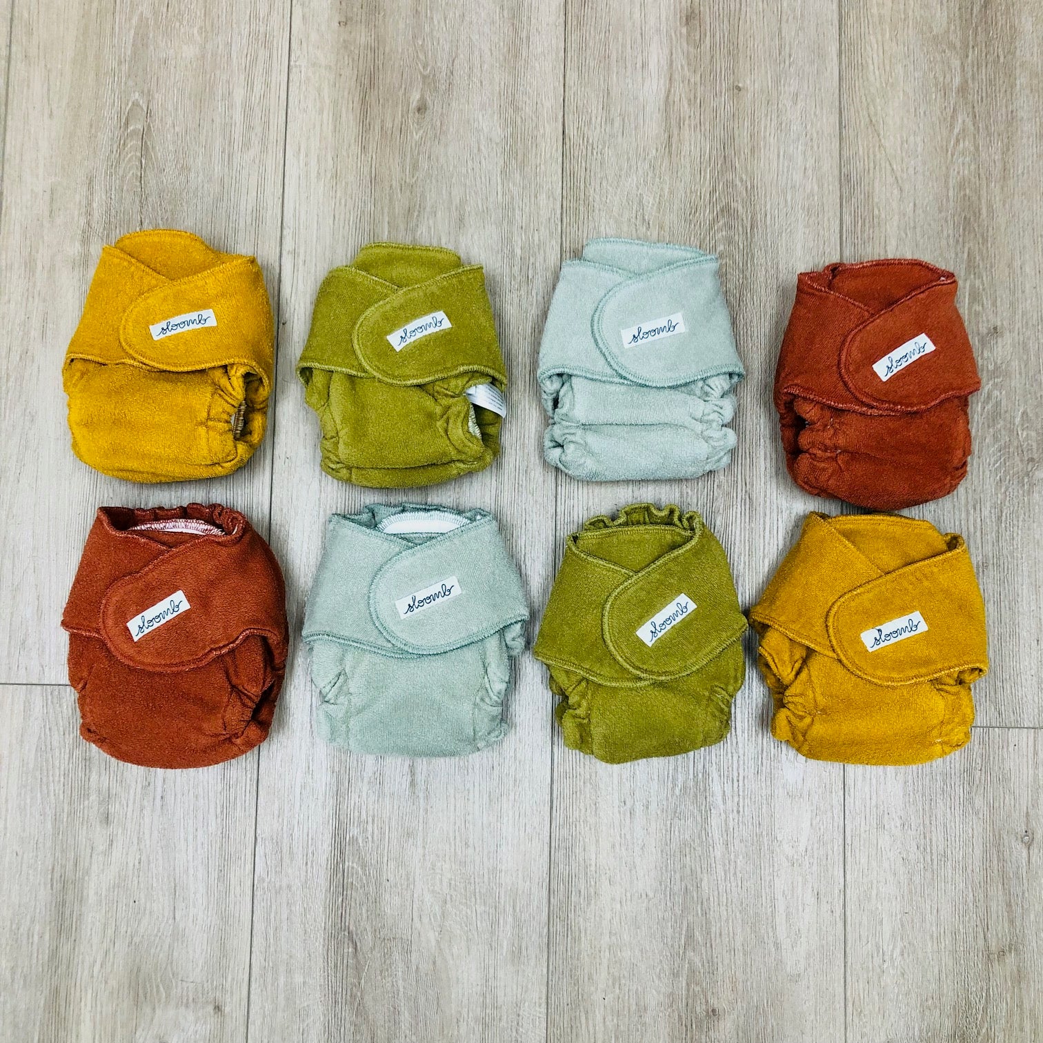 Sloomb Snapless Fitted Diapers, 8-Pack, Gently Used
