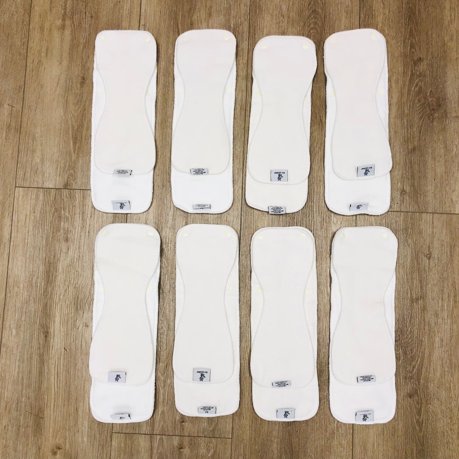 Rumparooz 6R Bamboo/Cotton Inserts, 8-Pack, Gently Used