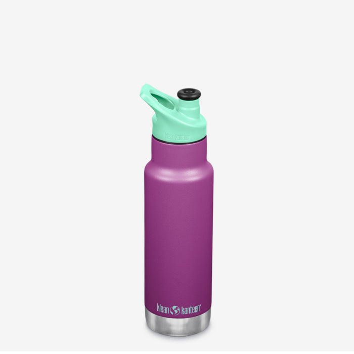 Klean Kanteen Borraccia Bambini In Acciaio Inox, 355 Ml, Tappo Sportivo, Colore Uva Sparkling – Design Sottile