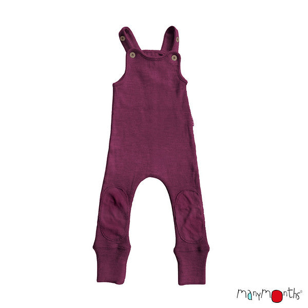 ManyMonths Wool Onepiece Romper Playsuit for infant and children, shown in blue mist color