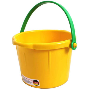 Spielstabil 1.5 liter sand and snow bucket, shown in blue, made in Germany