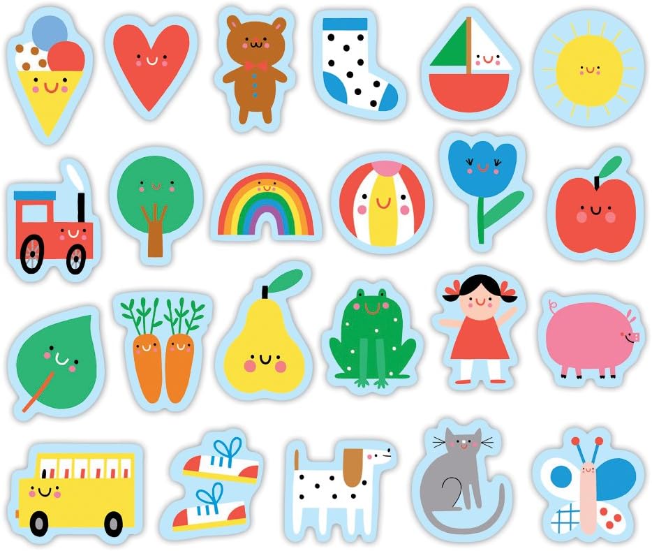 mudpuppy baby's first words wooden magnetic shapes 35 piece set